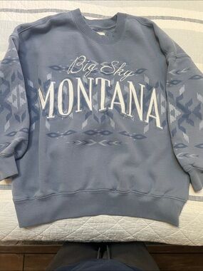 Abercrombie & Fitch Light Blue 'Big Sky MONTANA' soft A&F collection